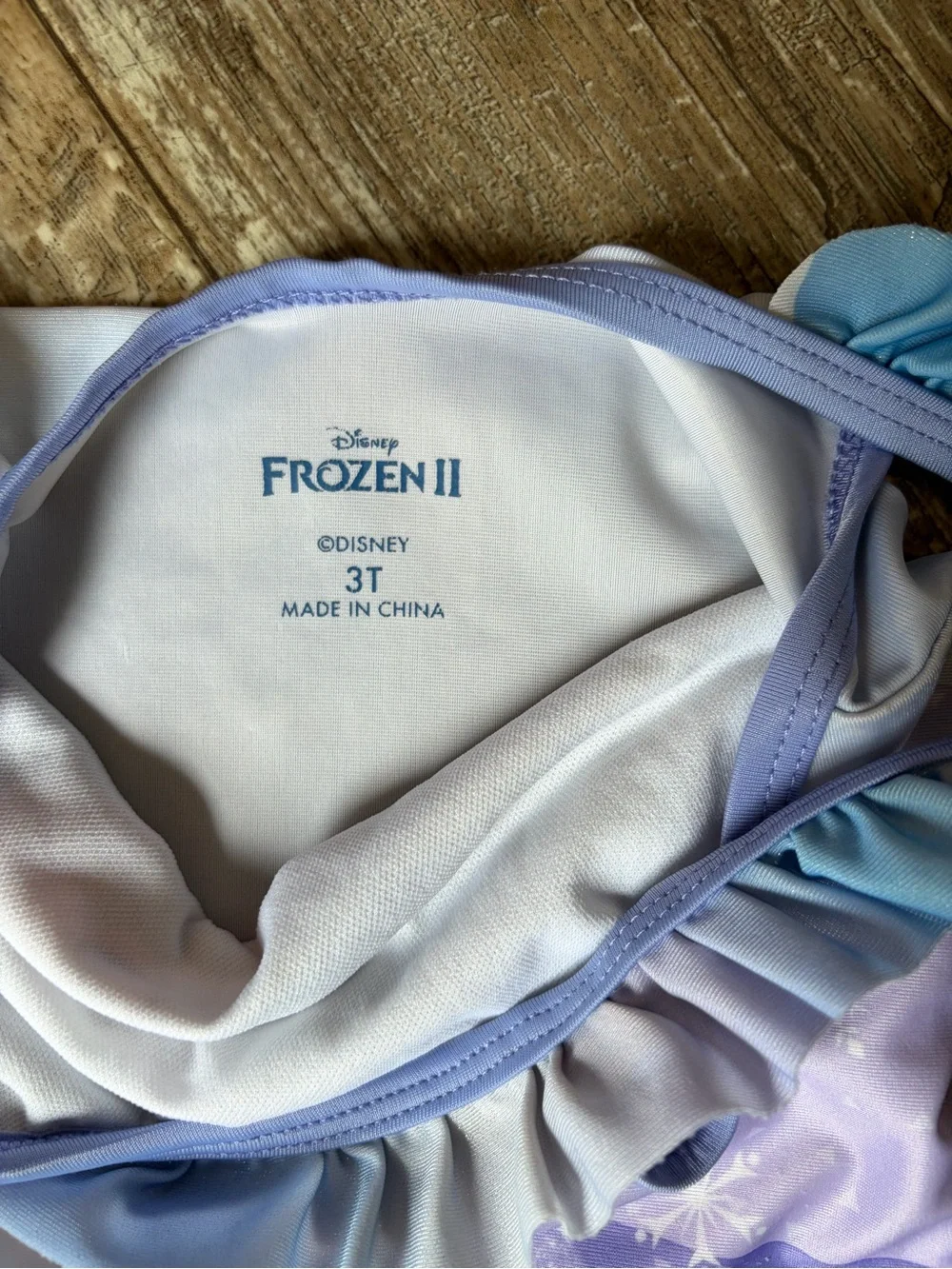 Disney Purple & Blue Ruffle Tankini Set with Frozen Character